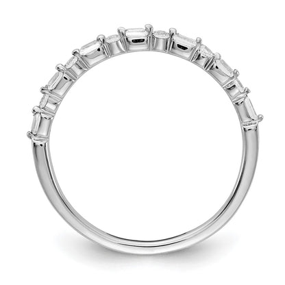 14K White Gold Fancy Diamond Band