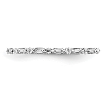14K White Gold Fancy Diamond Band