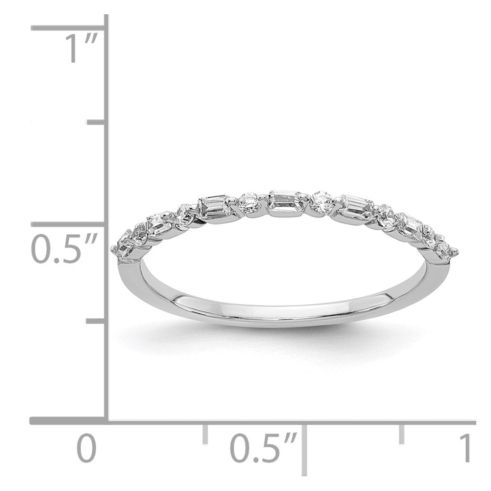 14K White Gold Fancy Diamond Band