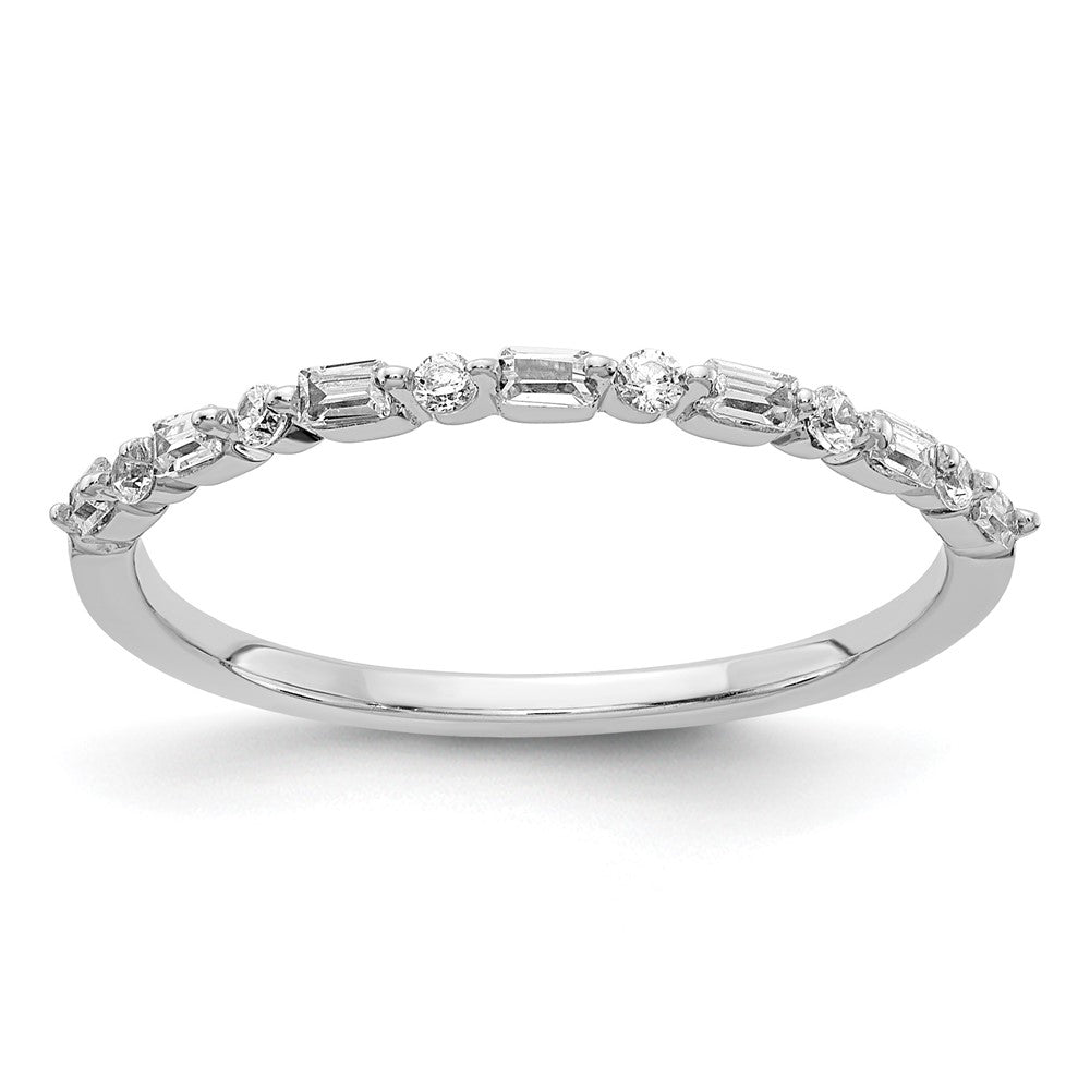 14K White Gold Fancy Diamond Band