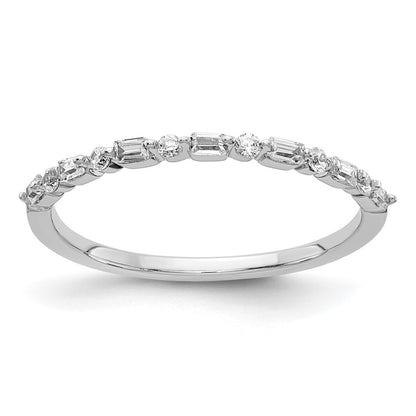 14K White Gold Fancy Diamond Band