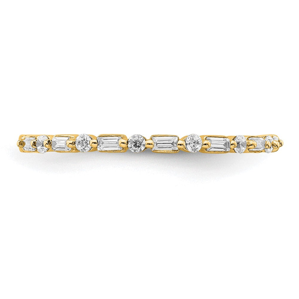 14K Yellow Gold Fancy Diamond Wedding Band Ring