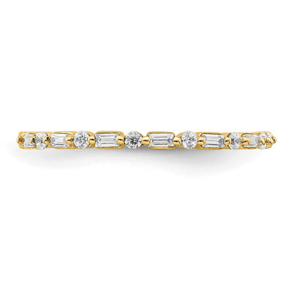 14K Yellow Gold Fancy Diamond Wedding Band Ring