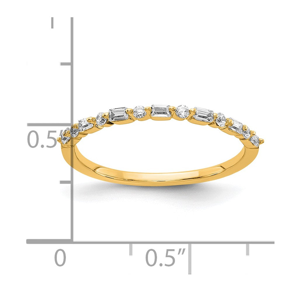 14K Yellow Gold Fancy Diamond Wedding Band Ring