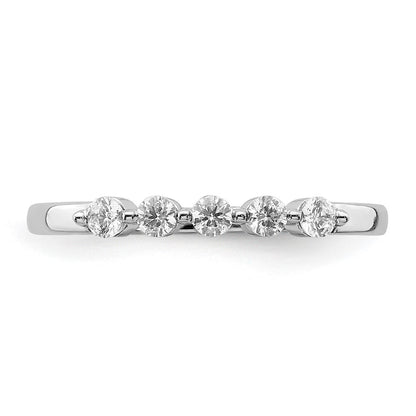 14K White Gold 5 Stone Diamond Ring