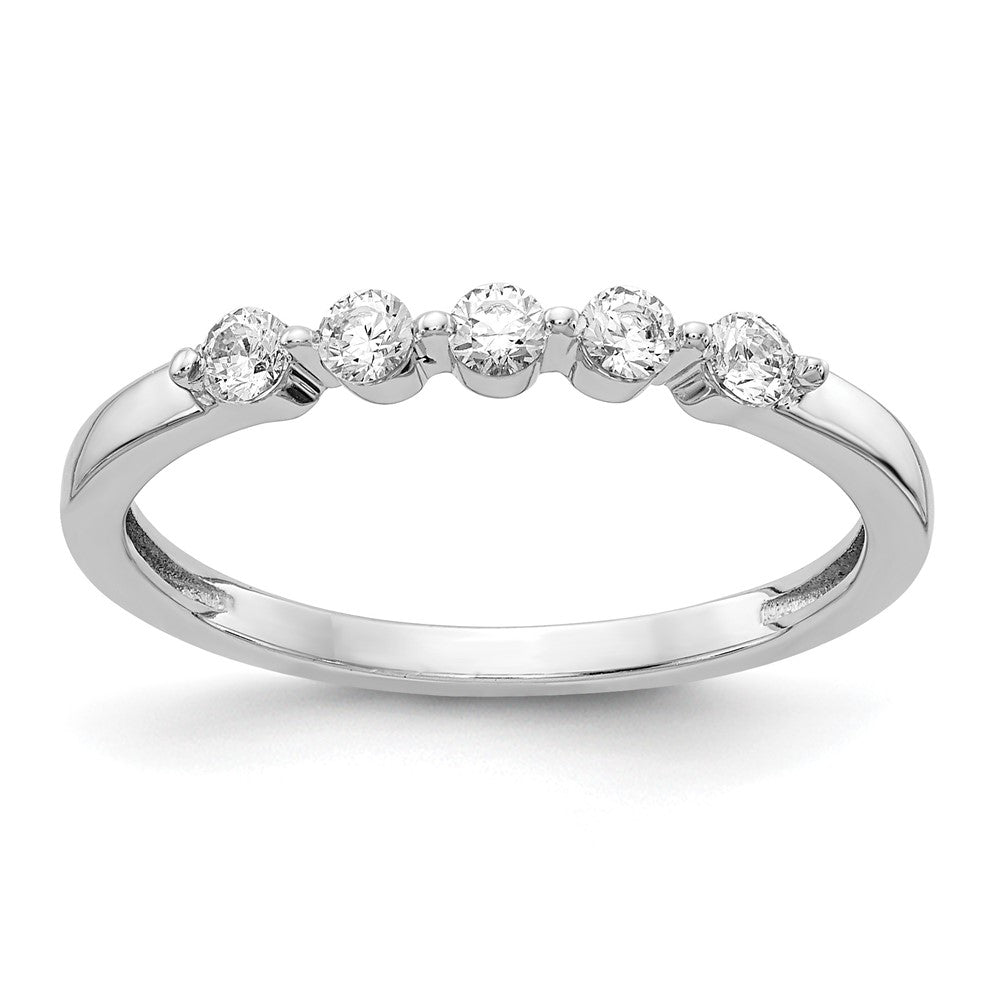 14K White Gold 5 Stone Diamond Ring