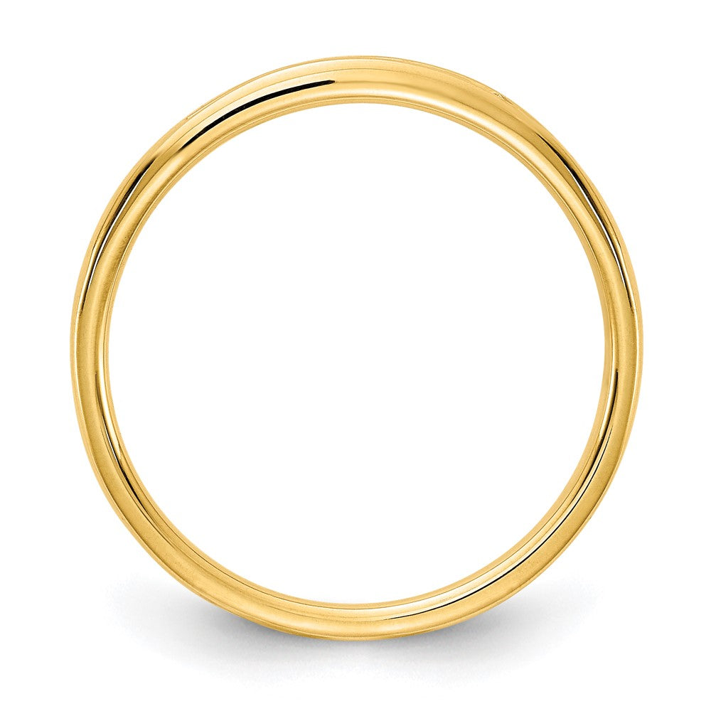 14K Yellow Gold 1/10 Carat Lab Grown Diamond Vs+ F+ Complete Channel Set Band