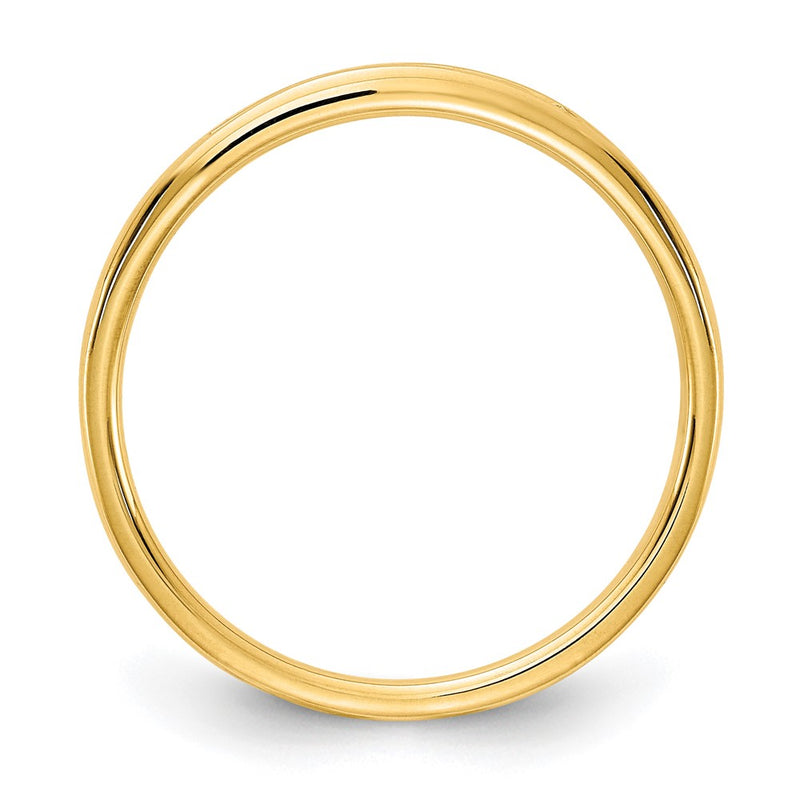 14K Yellow Gold 1/10 Carat Lab Grown Diamond Vs+ F+ Complete Channel Set Band