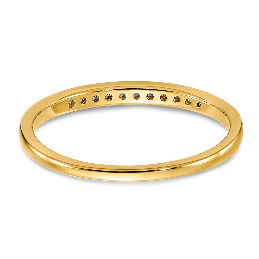 14K Yellow Gold 1/10 Carat Lab Grown Diamond Vs+ F+ Complete Channel Set Band