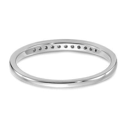 14K White Gold 1/10 carat Lab Grown Diamond VS+ F+ Complete Channel Set Wedding Band Ring