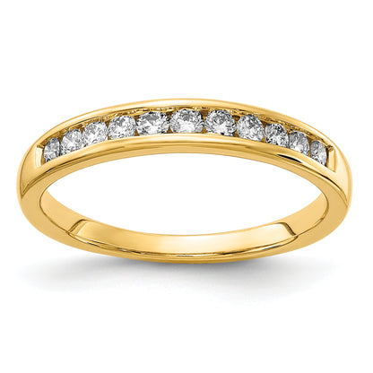 14k Yellow Gold 1/3 Ct. Lab Grown Diamond VS/SI+ G+ Channel Set Band Ring