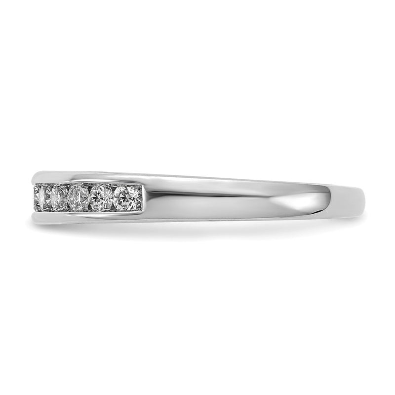 14K White Gold 1/3 carat Lab Grown Diamond VS+ F+ Complete Channel Set Wedding Band Ring