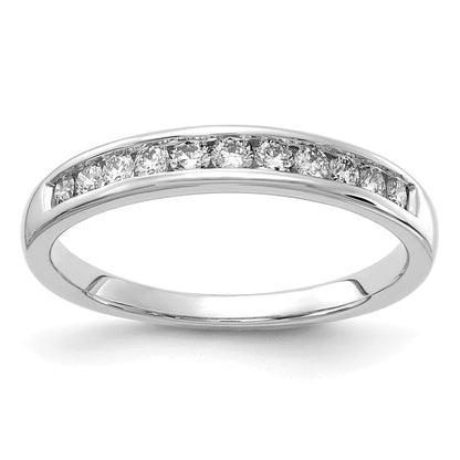 14k White Gold 1/3 Ct. Lab Grown Diamond VS/SI+ G+ Channel Set Band Ring