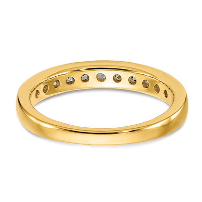 14K Yellow Gold 1/5 carat Lab Grown Diamond VS+ F+ Complete Channel Set Wedding Band Ring
