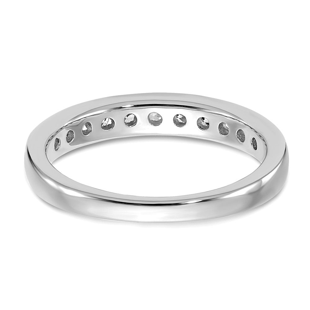 14K White Gold 1/2 carat Lab Grown Diamond VS+ F+ Complete Channel Set Wedding Band Ring