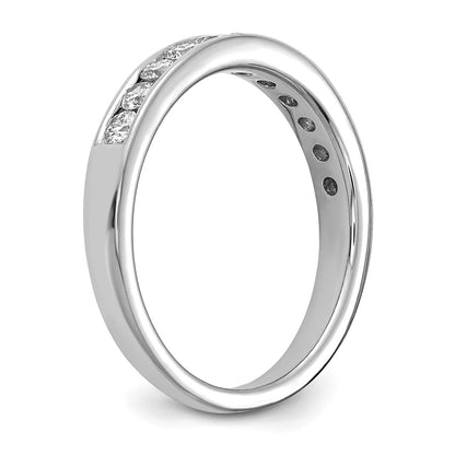 14K White Gold 1/2 carat Lab Grown Diamond VS+ F+ Complete Channel Set Wedding Band Ring