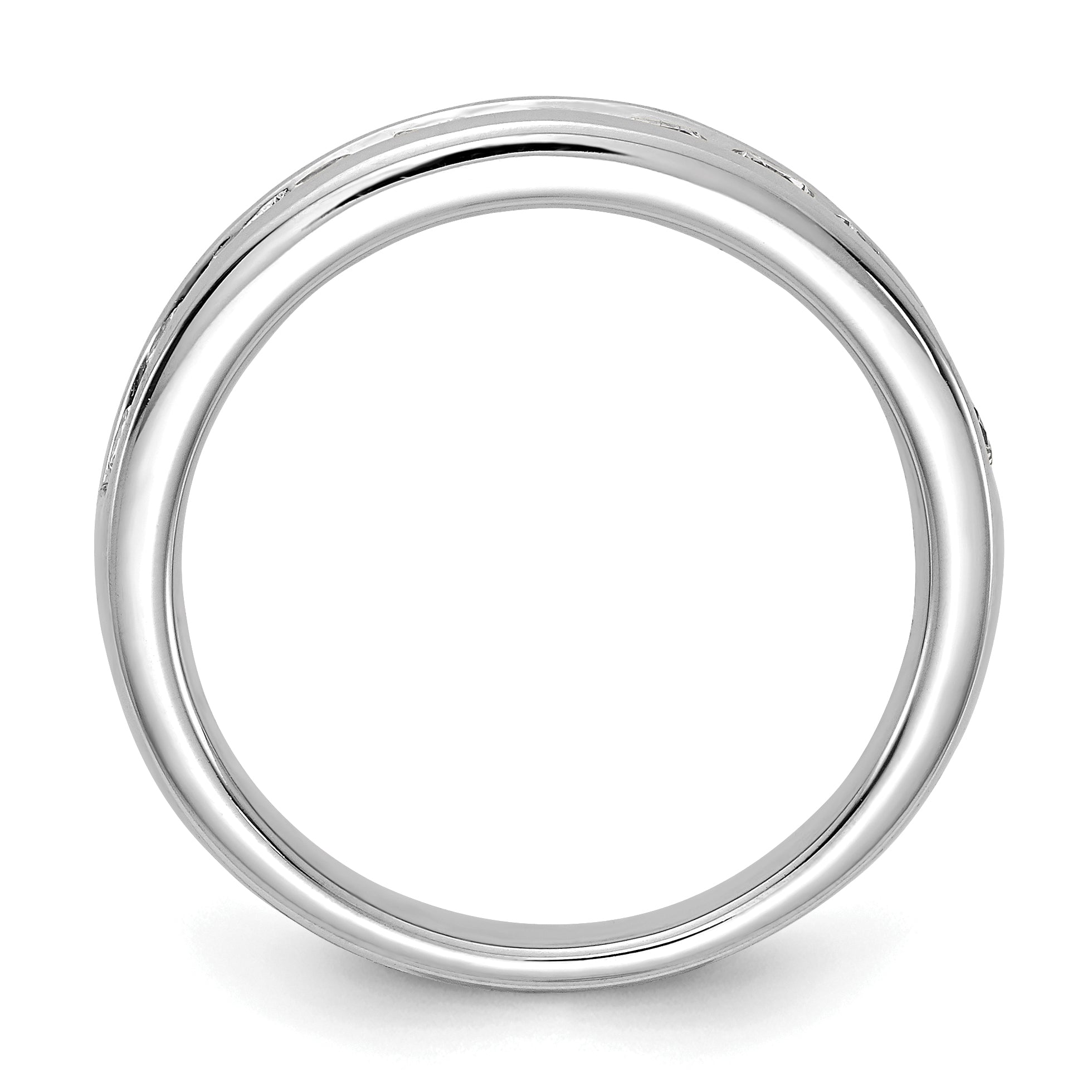 14k White Gold 3/4 Ct. Lab Grown Diamond VS/SI+ G+ Channel Set Band Ring