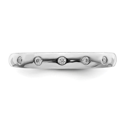 14K White Gold 5 Stone Diamond Ring