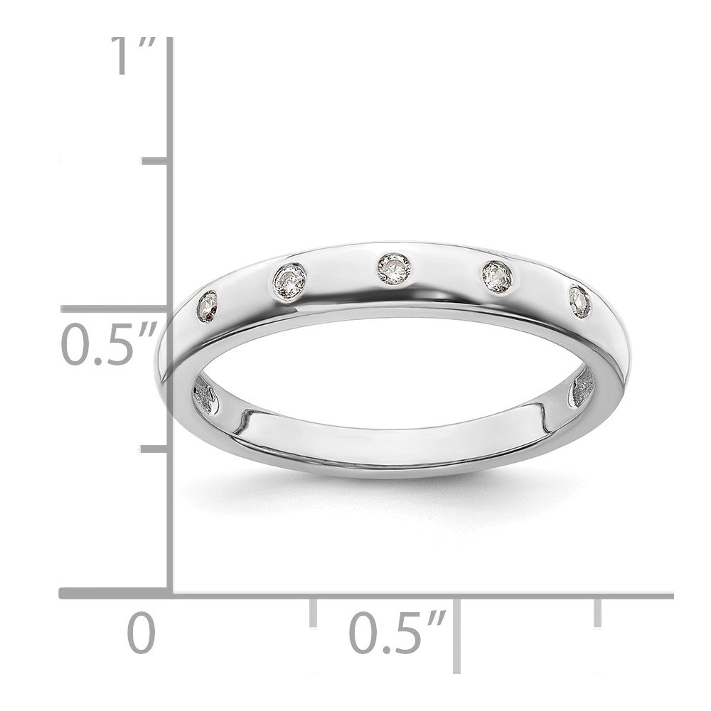 14K White Gold 5 Stone Diamond Ring