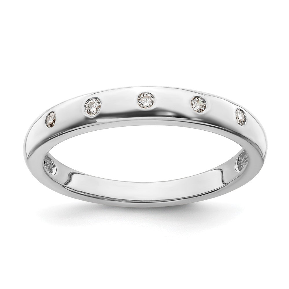 14K White Gold 5 Stone Diamond Ring