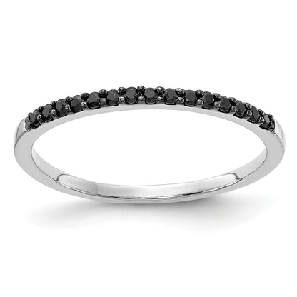 10K White Gold 10K Black Diamond Band