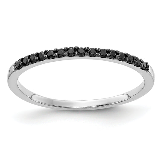 10K White Gold 10K Black Diamond Band