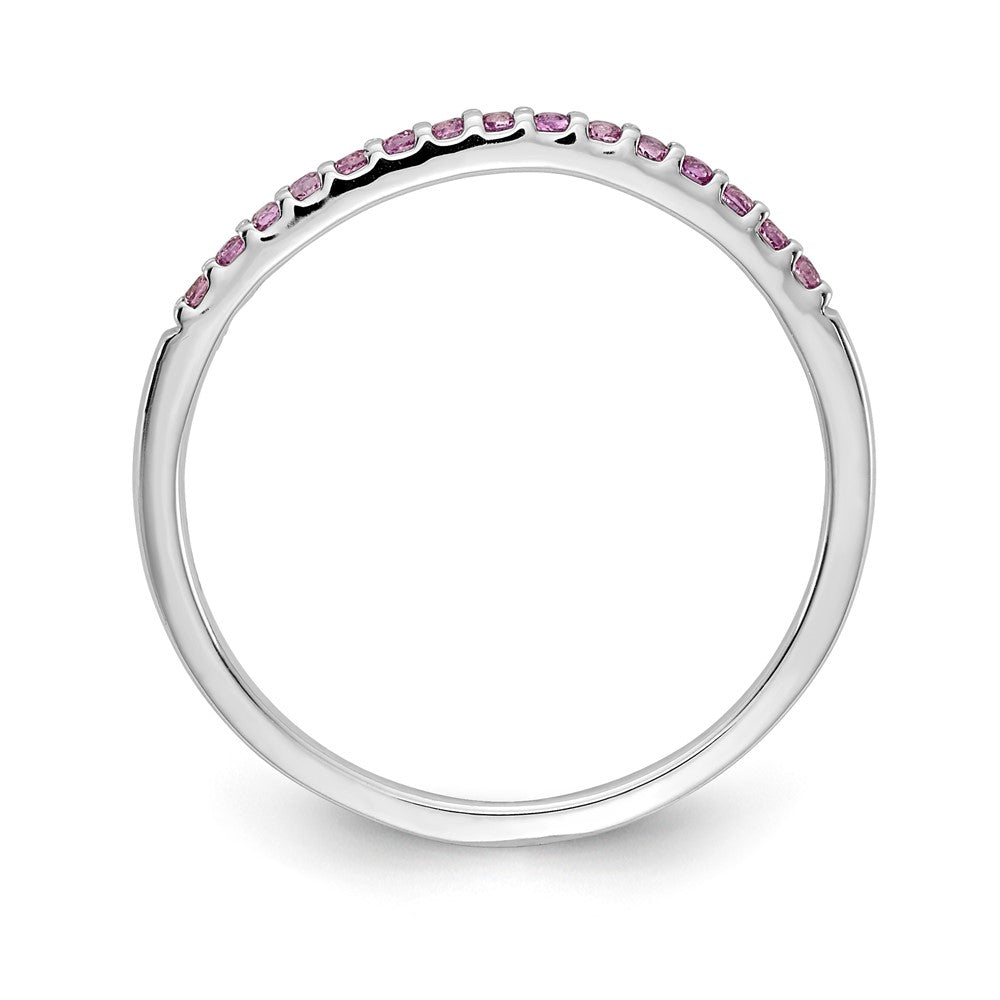 14K Yellow Gold Pink Sapphire Band