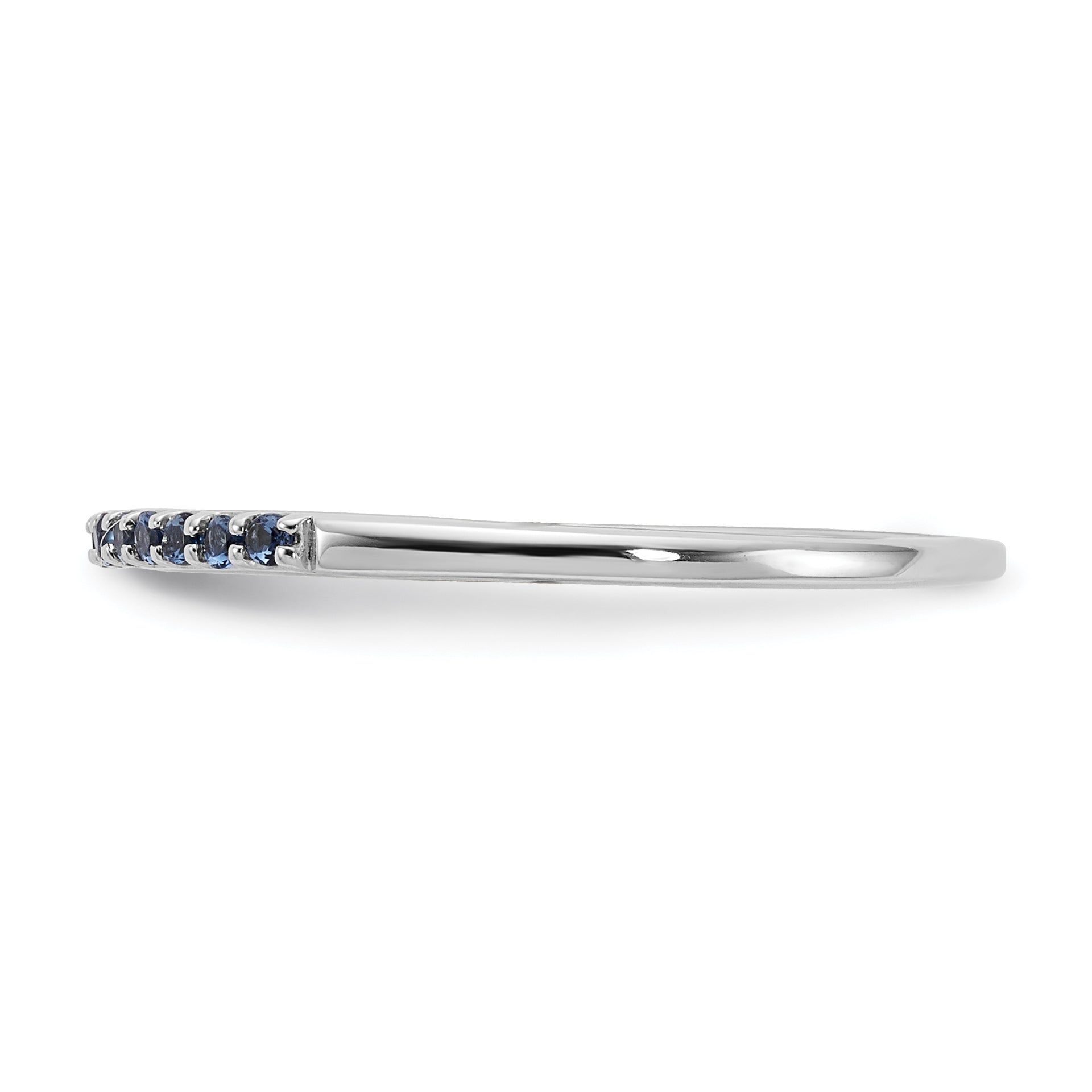 10K White Gold 10K Blue Sapphire Band