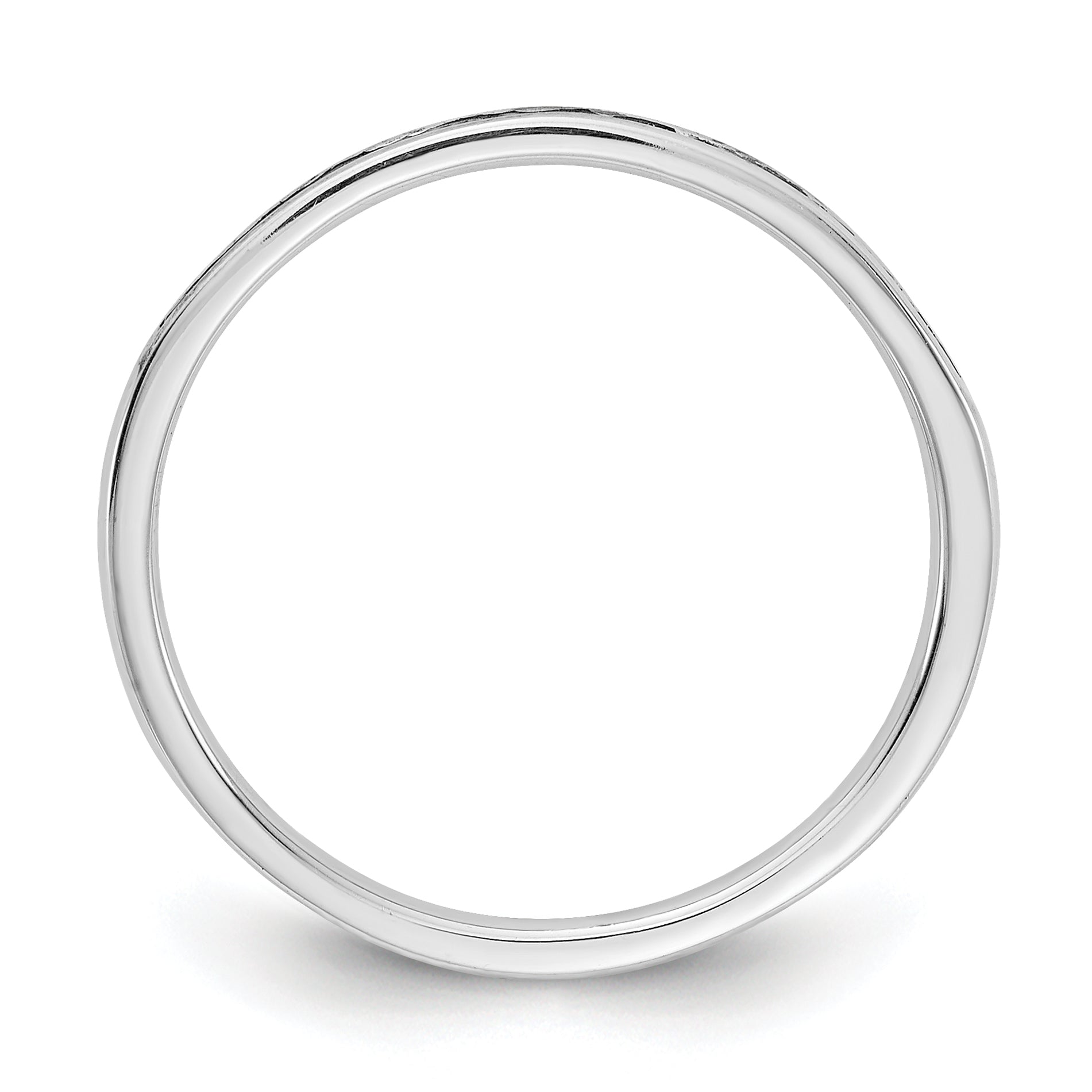 10K White Gold 10K Diamond Channel Band