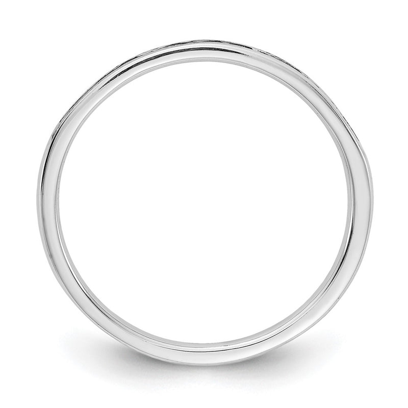 10K White Gold 10K Diamond Channel Band