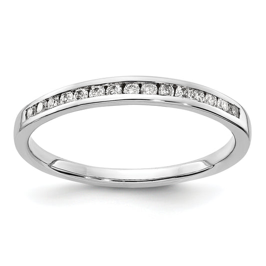 10K White Gold 10K Diamond Channel Band