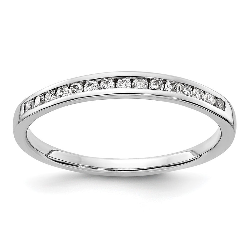 10K White Gold 10K Diamond Channel Band