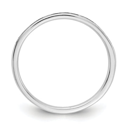 14k White Gold 1/6 Ct. Lab Grown Diamond VS/SI+ G+ Channel Set Band Ring