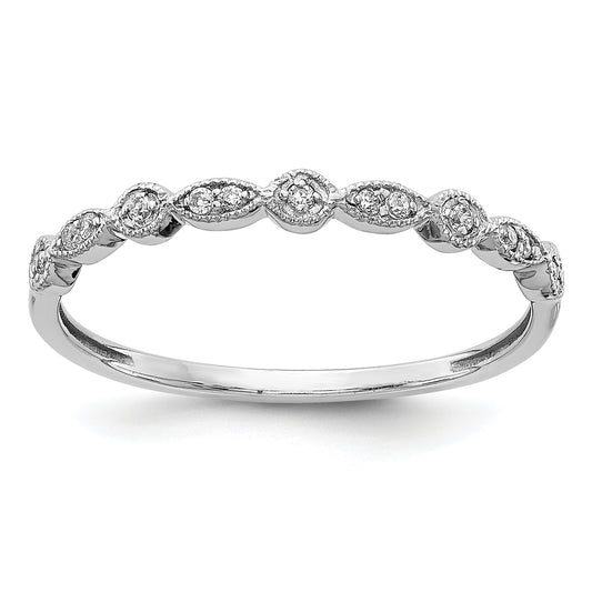 10K White Gold 10K Diamond Fancy Band