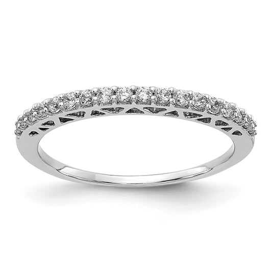 14k White Gold 1/4 Ct. Lab Grown Diamond VS/SI+ G+ Wedding Band Ring