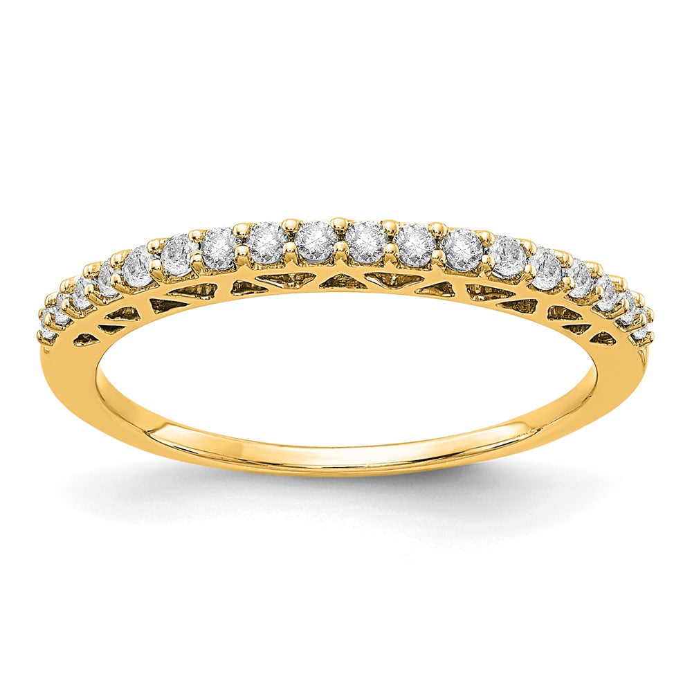 14k Yellow Gold 1/4 Ct. Lab Grown Diamond VS/SI+ G+ Wedding Band Ring