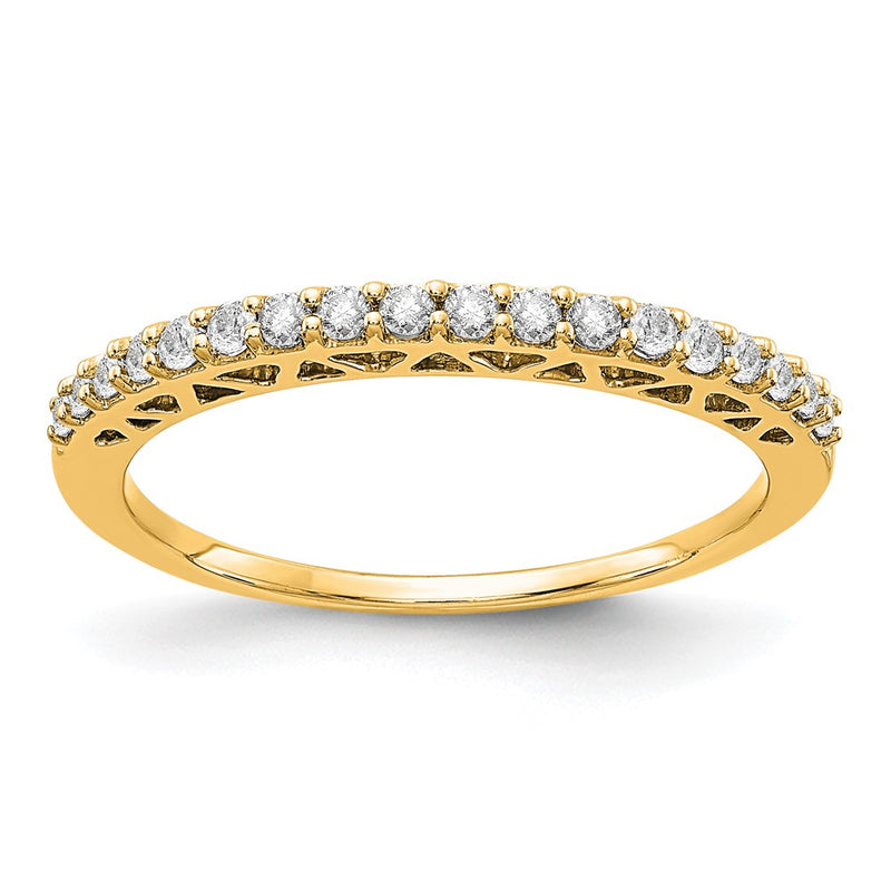 14k Yellow Gold 1/4 Ct. Lab Grown Diamond VS/SI+ G+ Wedding Band Ring