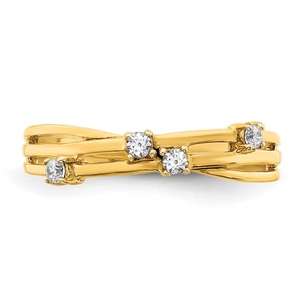 14K Yellow Gold Diamond Fashion Ring