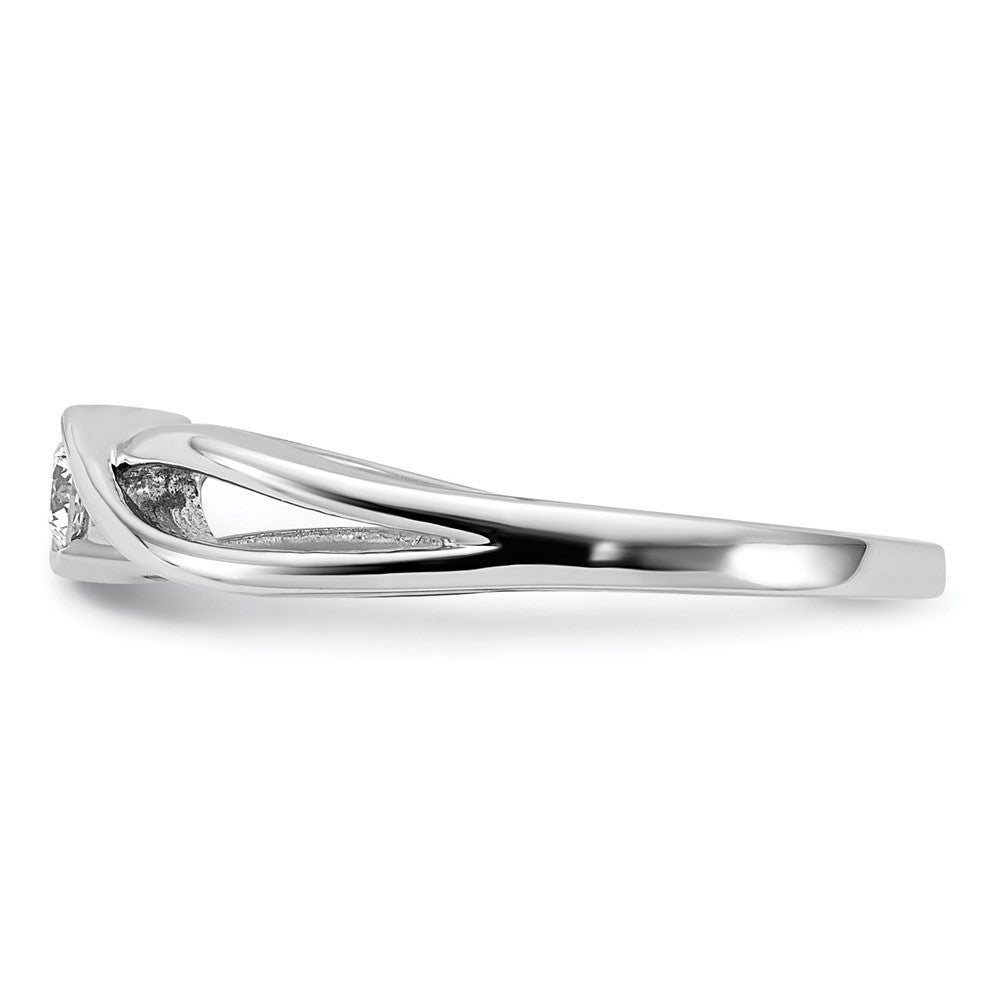 14K White Gold 14Kt Polished Diamond Ring