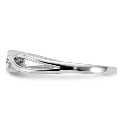 14K White Gold 14Kt Polished Diamond Ring