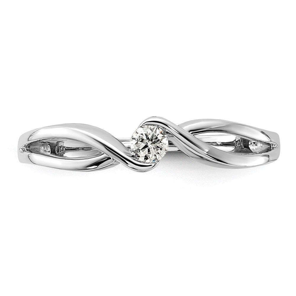 14K White Gold 14Kt Polished Diamond Ring