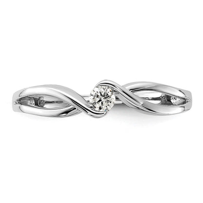14K White Gold 14Kt Polished Diamond Ring
