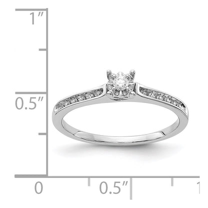 14K White Gold Diamond Ring