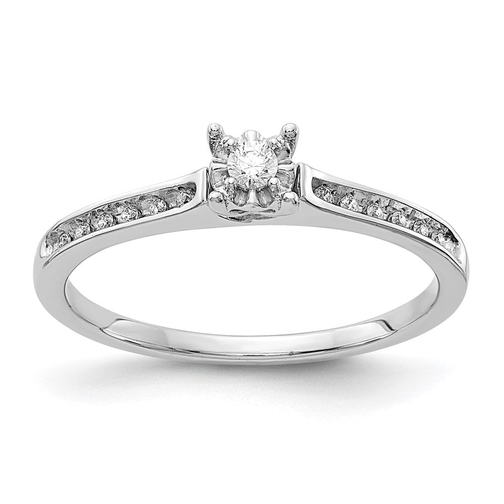 14K White Gold Diamond Ring