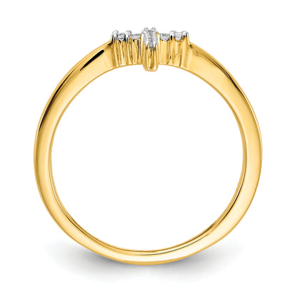 14k Yellow Gold 1/15 Ct. Lab Grown Diamond VS/SI+ G+ Cross Ring