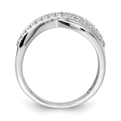 14K White Gold Polished Diamond Ring