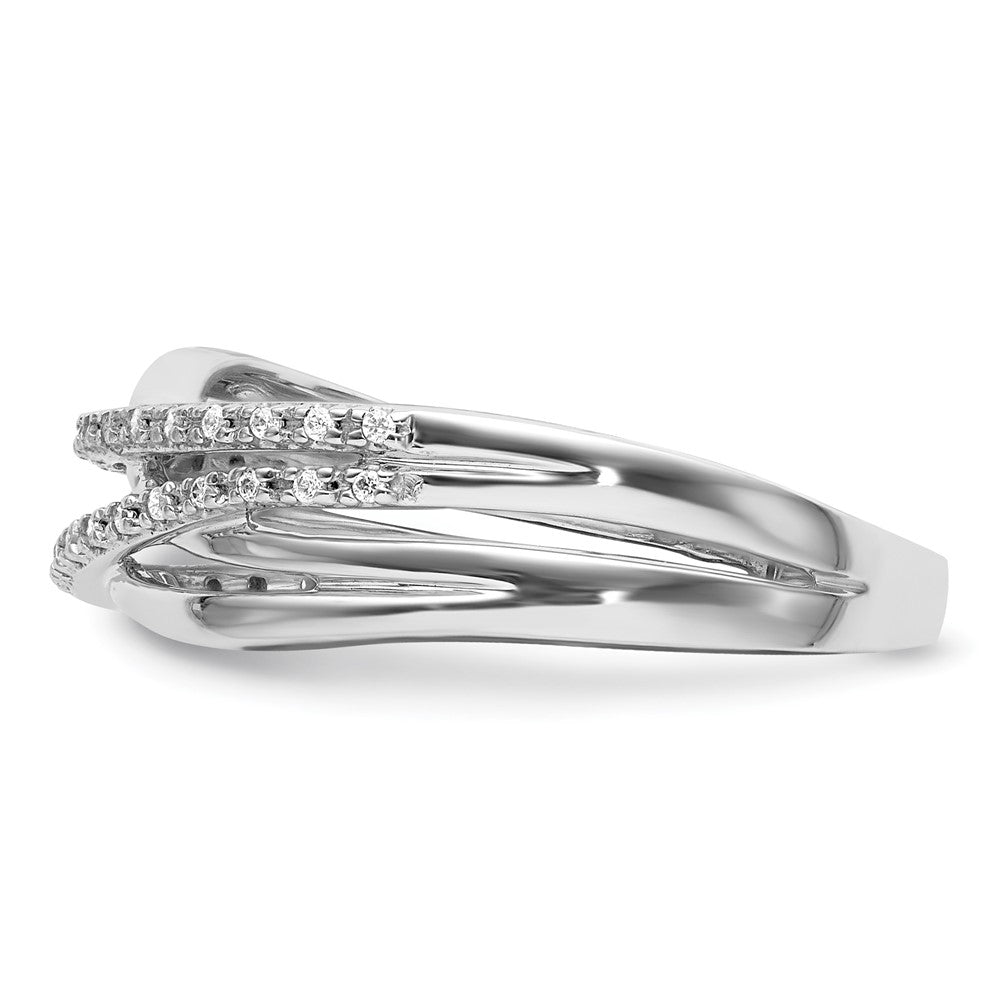 14K White Gold Polished Diamond Ring