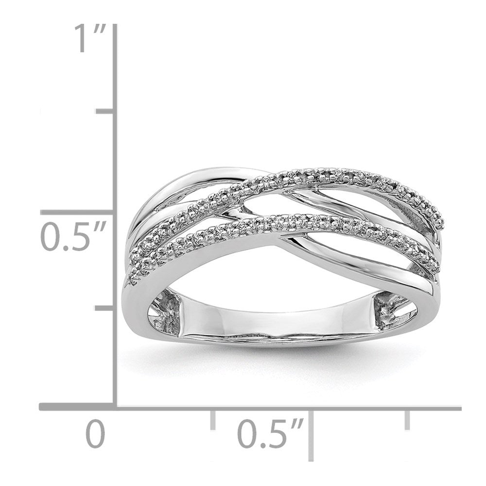 14K White Gold Polished Diamond Ring