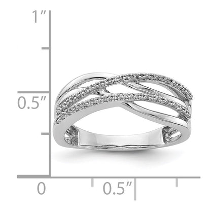14K White Gold Polished Diamond Ring