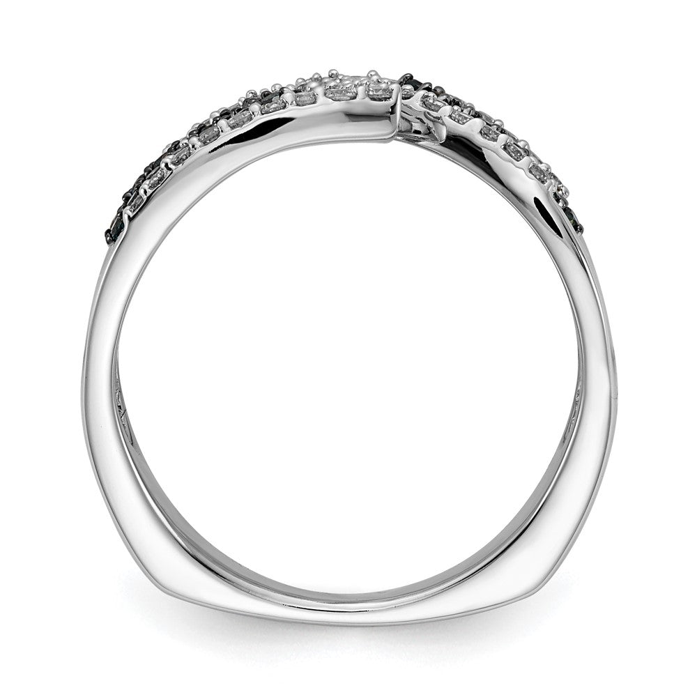 14K White Gold Blue/White Fancy Diamond Ring
